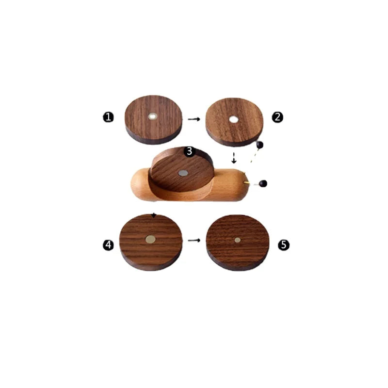 Creative Snail Shaped Heat Insulation Pad Wood Cup Mat