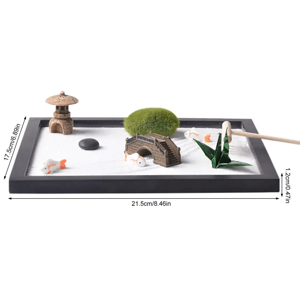 Miniature Statue Crafts Zen Garden Sand Table Set