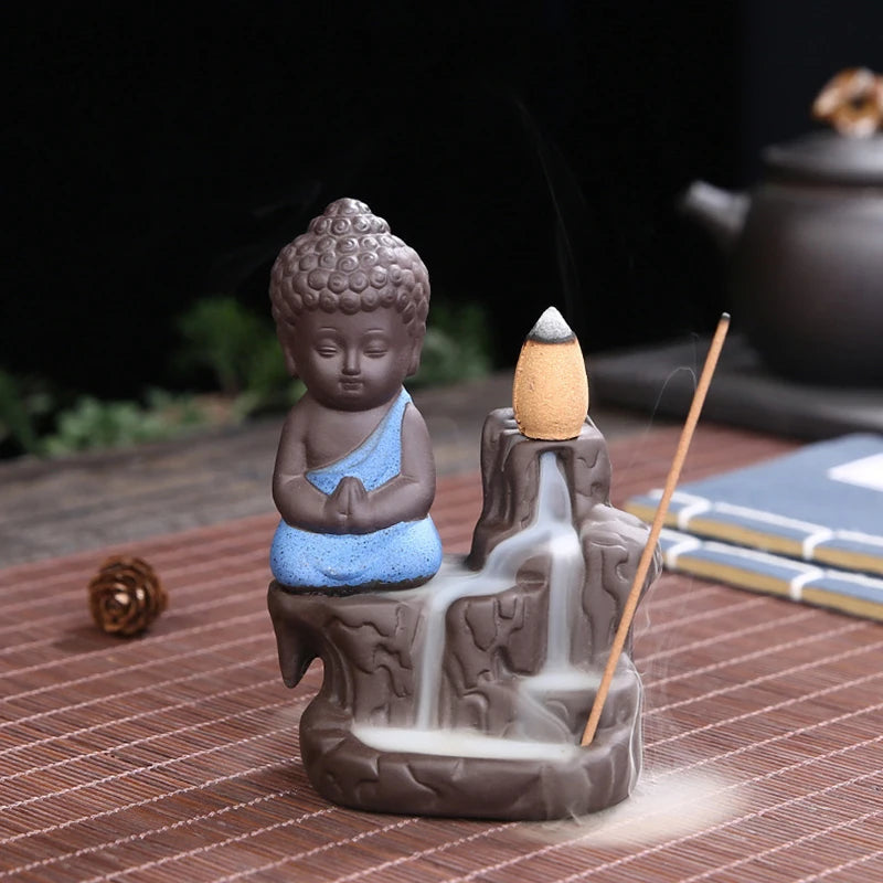 Creative the Little Monk Smoke Waterfall Two Ways Incense Burner Holder