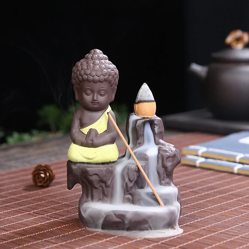 Creative the Little Monk Smoke Waterfall Two Ways Incense Burner Holder