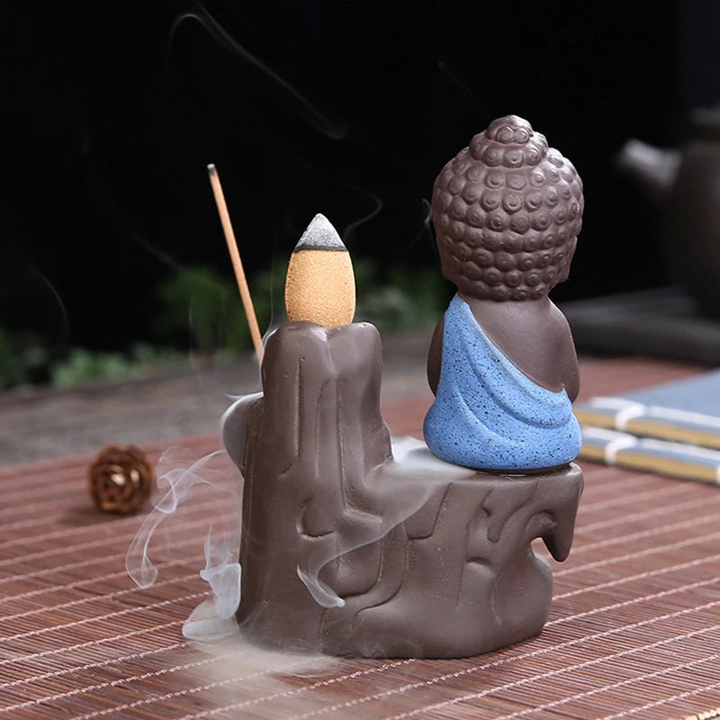 Creative the Little Monk Smoke Waterfall Two Ways Incense Burner Holder