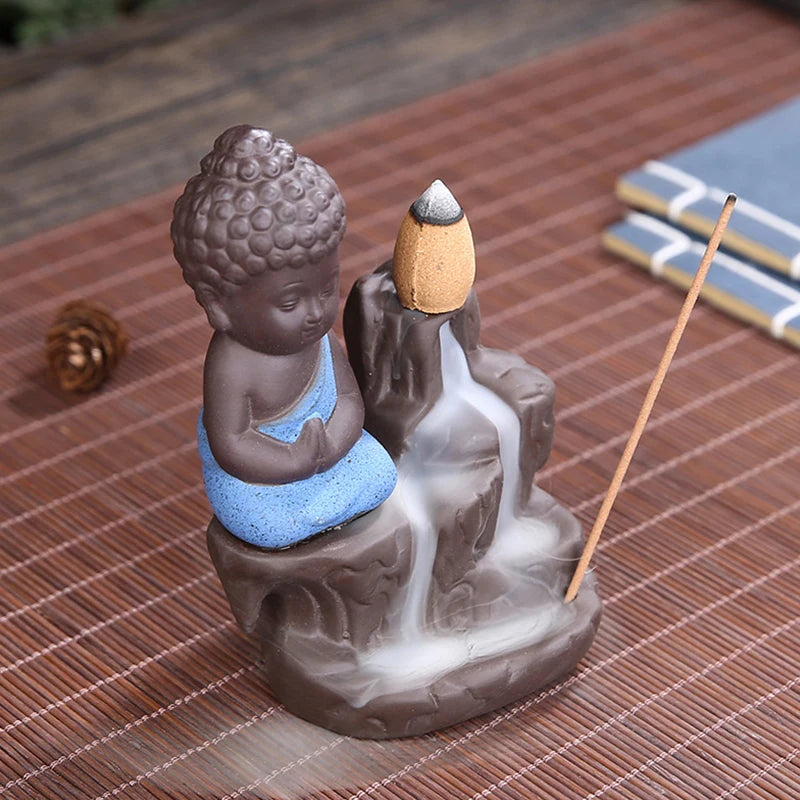 Creative the Little Monk Smoke Waterfall Two Ways Incense Burner Holder