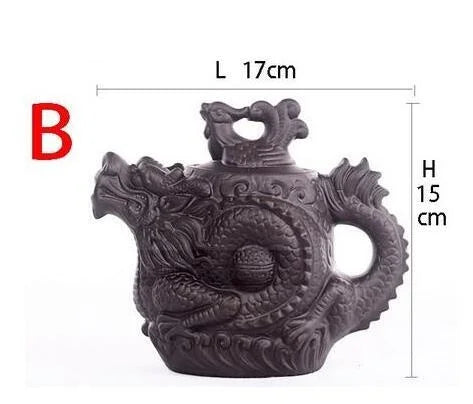 Chinese Style Traditional Dragon And Phoenix Handcrafted Tea Pot