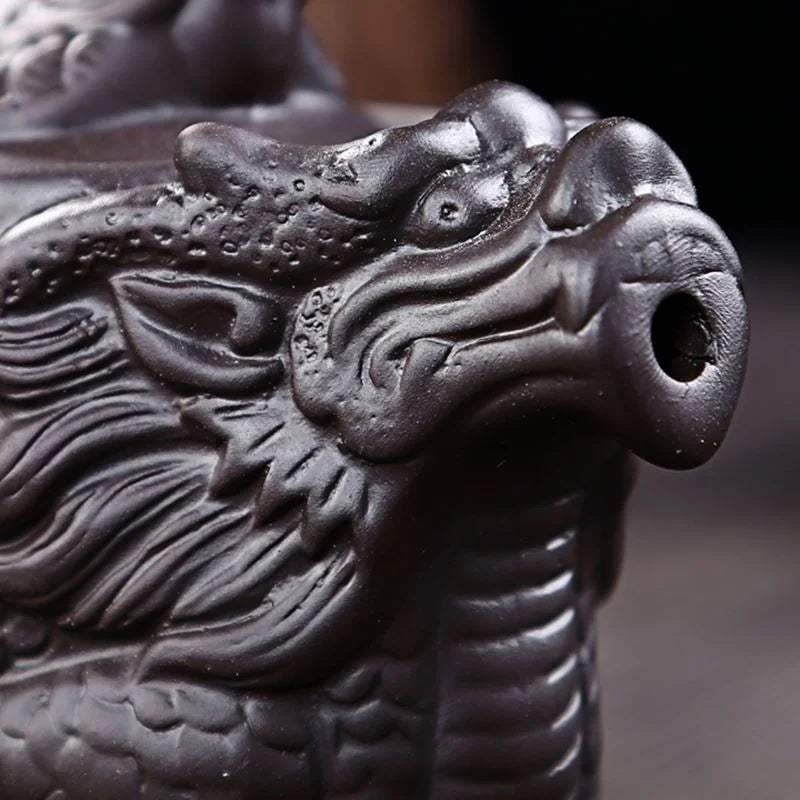 Chinese Style Traditional Dragon And Phoenix Handcrafted Tea Pot