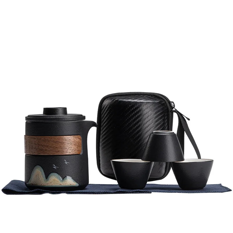 Japanese Style Portable Travel Camping Mountain Teaware Set