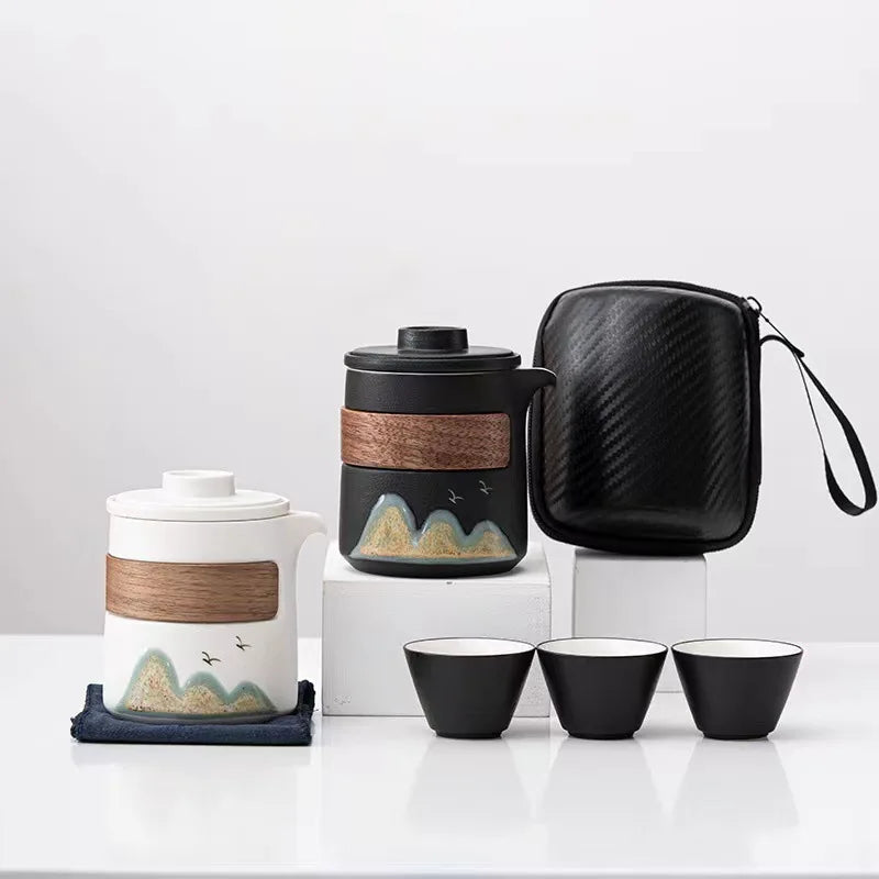 Japanese Style Portable Travel Camping Mountain Teaware Set