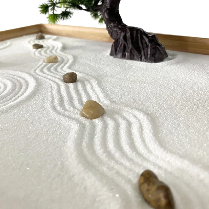 Japanese White Sand Artificial Bonsai Tree Zen Garden