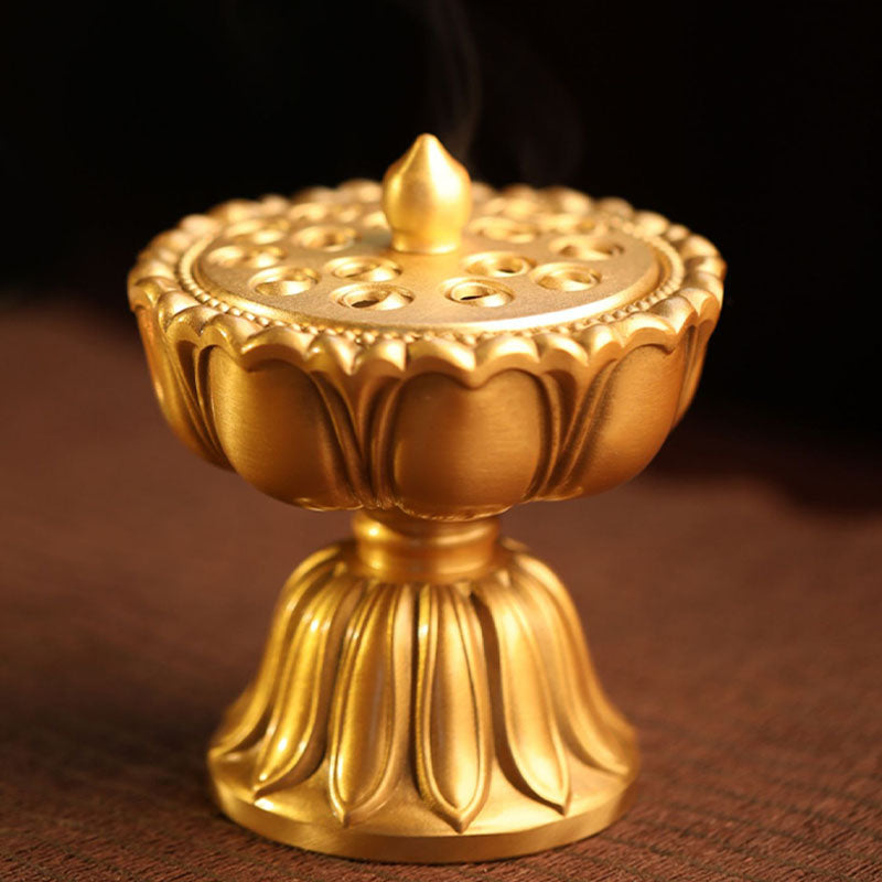 Pure Copper  Agarwood Lotus Incense Burner ｜Xiangzhuan