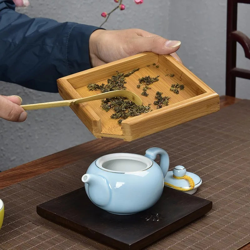 Rectangular Bamboo Puer Tea Saucer Tea Tray