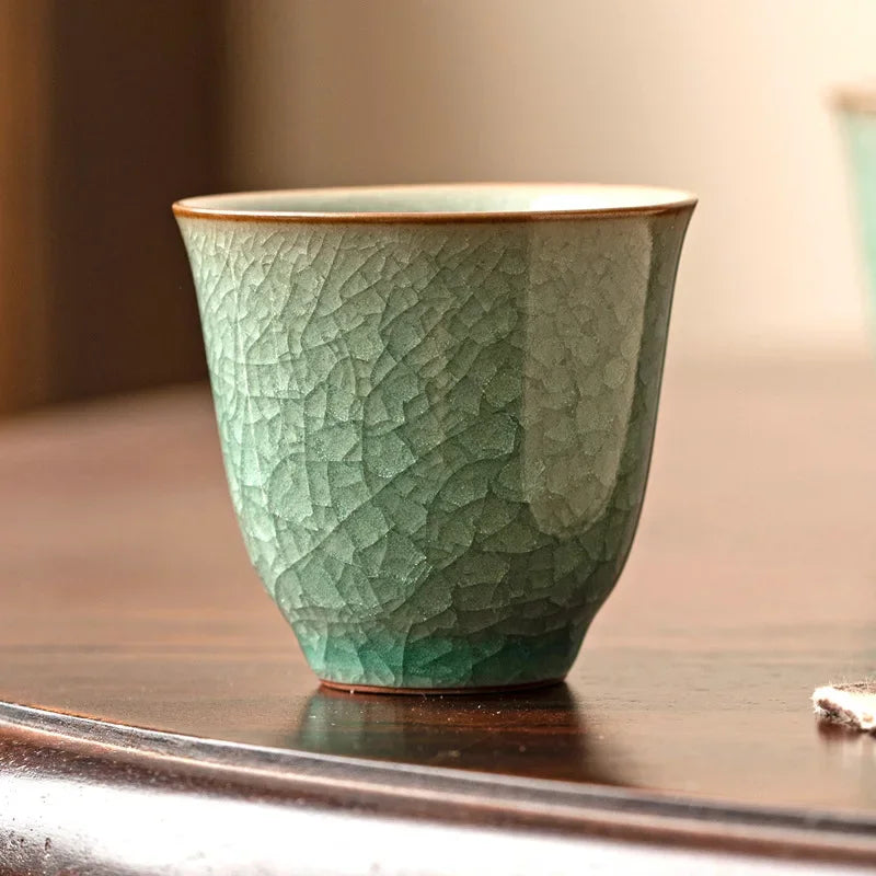 Ru Kiln Ice Flower Master Single Tea Cup