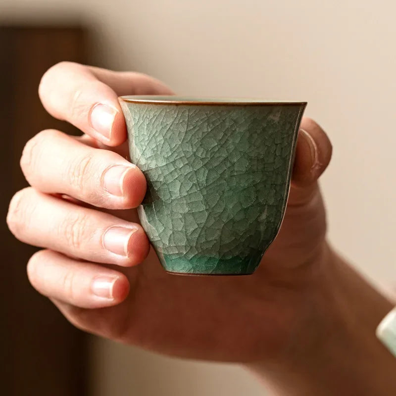 Ru Kiln Ice Flower Master Single Tea Cup