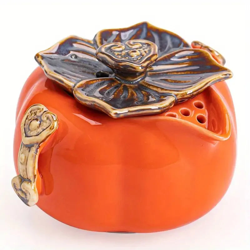 Handmade Ceramics Small And Cute Persimmon Teapot Set