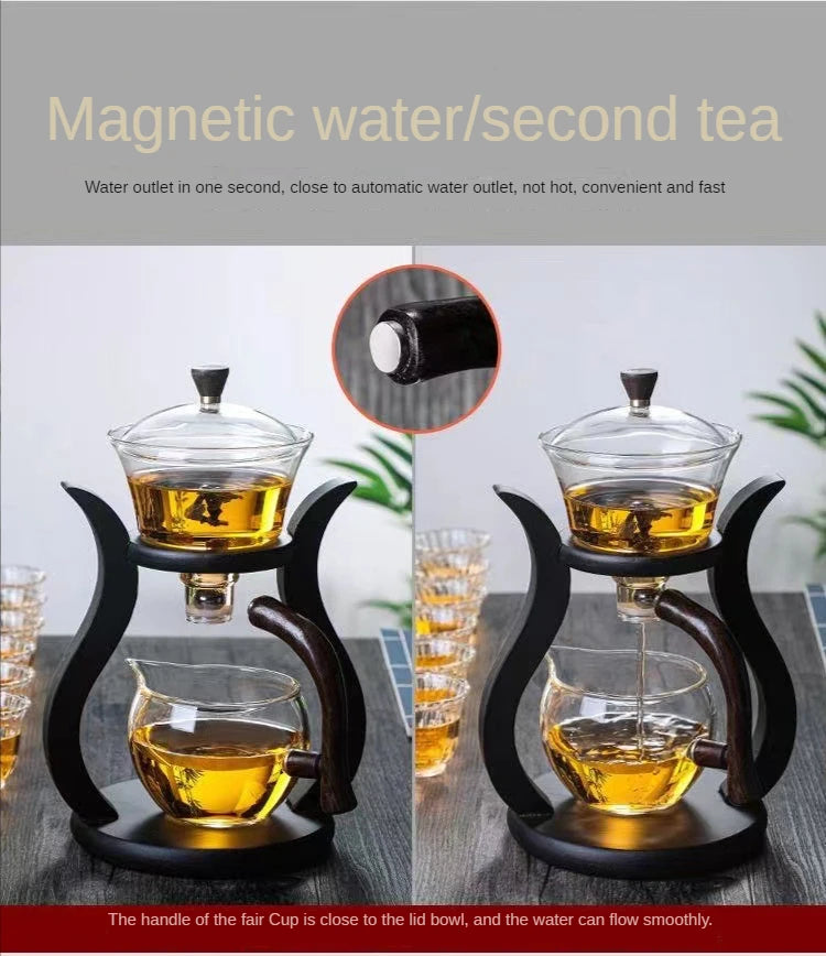 Household  Suction Magnetic Kungfu Teapot Cup Set