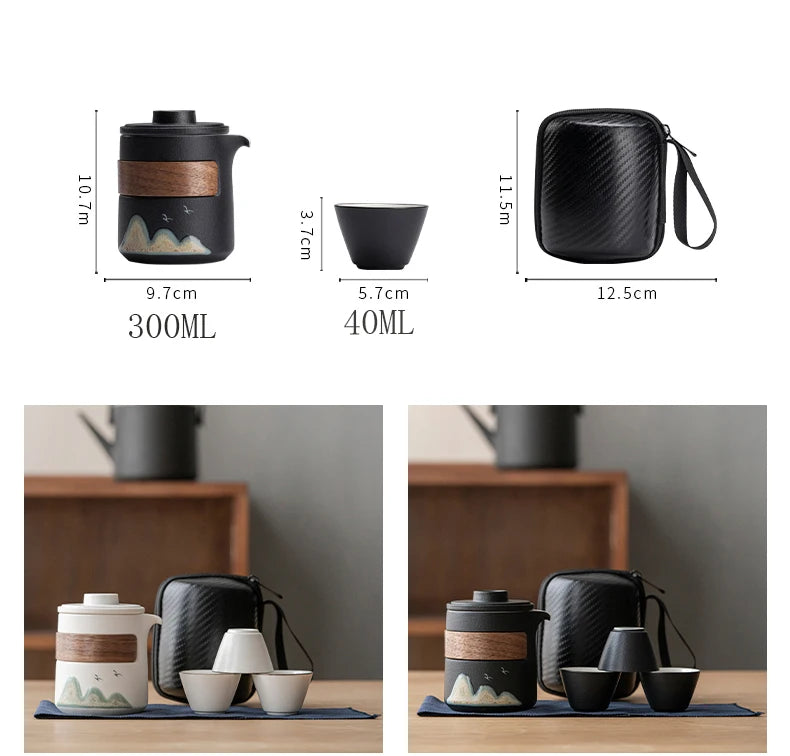 Japanese Style Portable Travel Camping Mountain Teaware Set