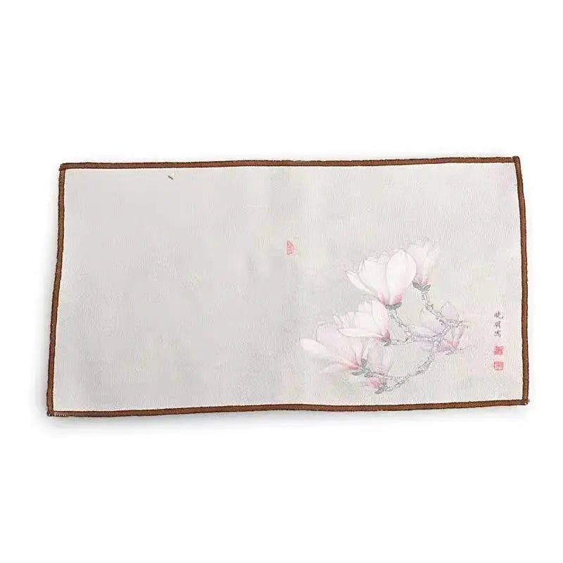 Chinese Painting Style Tea Table Suede Absorbent Tea Towel
